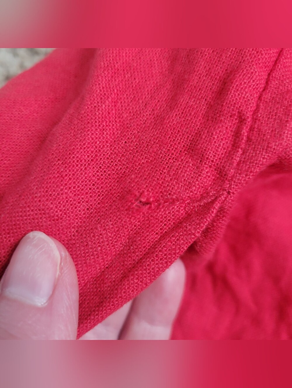 Abercrombie & Fitch Maxi Dress Linen Cotton Red Square Neck Long Back Slit Small - Picture 8 of 8
